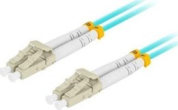 Lanberg światłowodowy MM LC/UPC - LC/UPC 3.0m turkusowy
