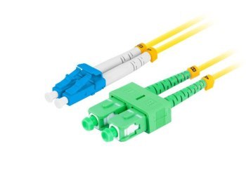 Lanberg światłowodowy SM LC/UPC - SC/APC duplex 2.0m żółty
