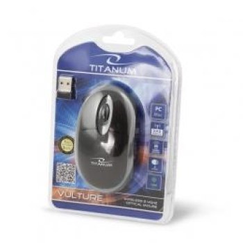 Mysz komputerowa TITANUM Vulture 3D TM116E (optyczna; 1000 DPI; kolor czarny kolor szary)