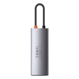 Baseus 6w1Metal Gleam Series, USB-C do 3x USB 3.0 + HDMI + USB-C PD + Ethernet RJ45