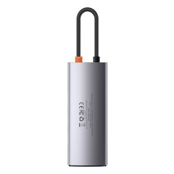 Baseus 6w1Metal Gleam Series, USB-C do 3x USB 3.0 + HDMI + USB-C PD + Ethernet RJ45