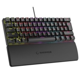 Rampage Klawiatura Mechaniczna PLOWER K60 Blue Switch Czarna
