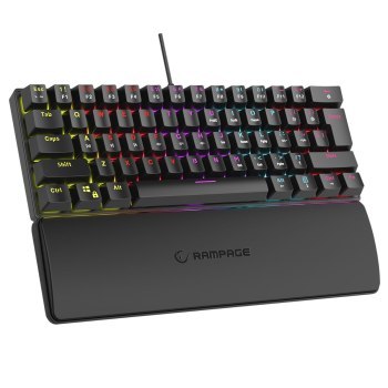 Rampage Klawiatura Mechaniczna PLOWER K60 Blue Switch Czarna
