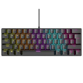 Rampage Klawiatura Mechaniczna PLOWER K60 Blue Switch Czarna