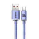 Baseus USB-A - USB-C Crystal Shine, 100W, 2m (fioletowy)