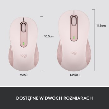 Mysz bezprzewodowa Logitech Signature M650 różowa 910-006254