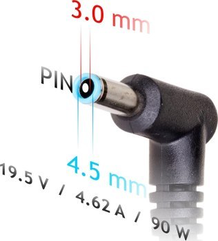 Akyga AK-ND-53 19.5V / 4.62A 90W 4.5 x 3.0 mm + pin DELL 1.2m