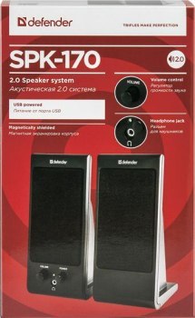 DEFENDER GŁOŚNIKI KOMPUTEROWE SPK-170 2.0 4W USB 65165