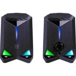DEFENDER GŁOŚNIKI ROCKET 2.0 6W LED USB CZARNE 65094