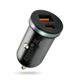 EVERACTIVE ŁADOWARKA SAMOCHODOWA 1X USB + 1X USB-C 35W QC 3.0 PD CZARNA CC-30Q
