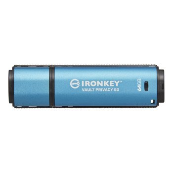 Kingston IronKey Vault Privacy 50 64GB USB 3.0 256bit AES Encrypted