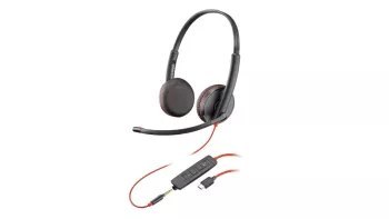 Słuchawki przewodowe HP Poly Blackwire 3225 Stereo USB-C + Adapter USB-C/A -8X229AA