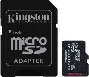 Kingston Industrial microSDHC 64GB Class 10 A1 pSLC + SD Adapter