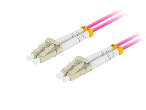 Patchcord światłowodowy Lanberg MM LC/UPC-LC/UPC DUPLEX 3.0MM OM4 50/125 LSZH 3m fioletowy