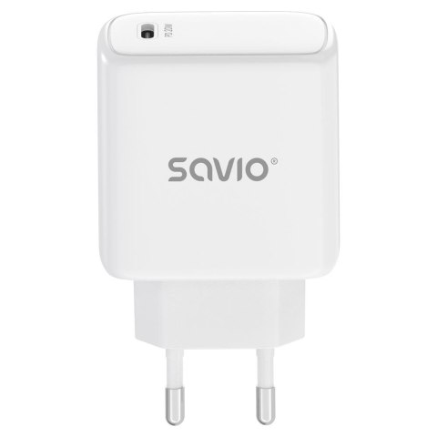 Ładowarka sieciowa SAVIO LA-14 20W Power Delivery 3.0, Biała